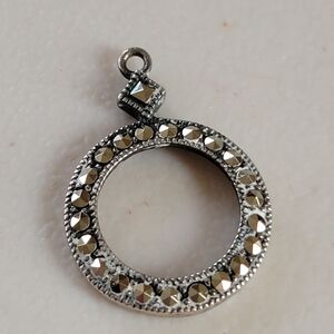 Elegant Sterling Silver and Marcasite Pendant
